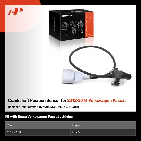 Crankshaft Position Sensor for 2012-2014 Volkswagen Passat
