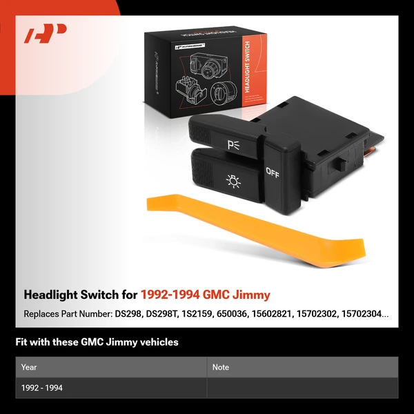 Headlight Switch for 1992-1994 GMC Jimmy