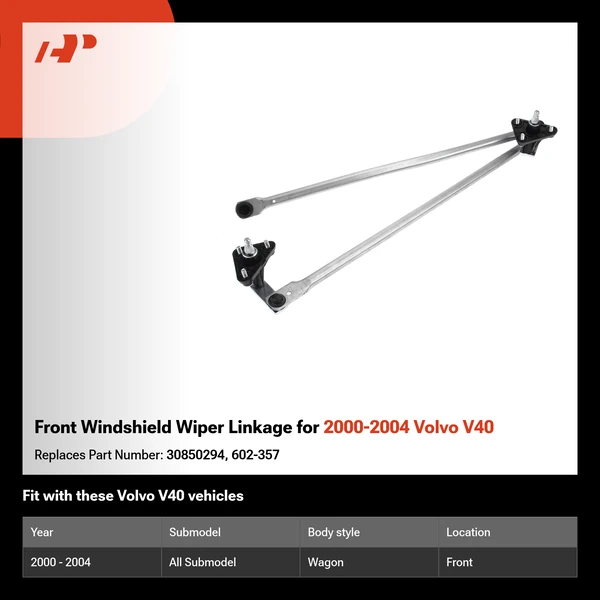 Front Windshield Wiper Linkage for 2000-2004 Volvo V40