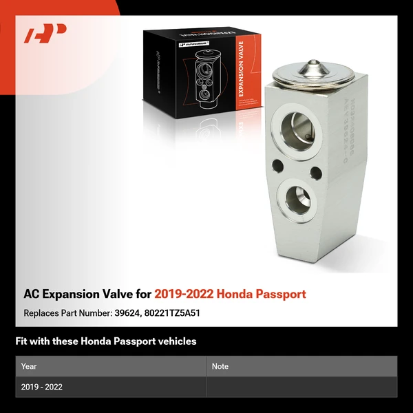 AC Expansion Valve for 2019-2022 Honda Passport