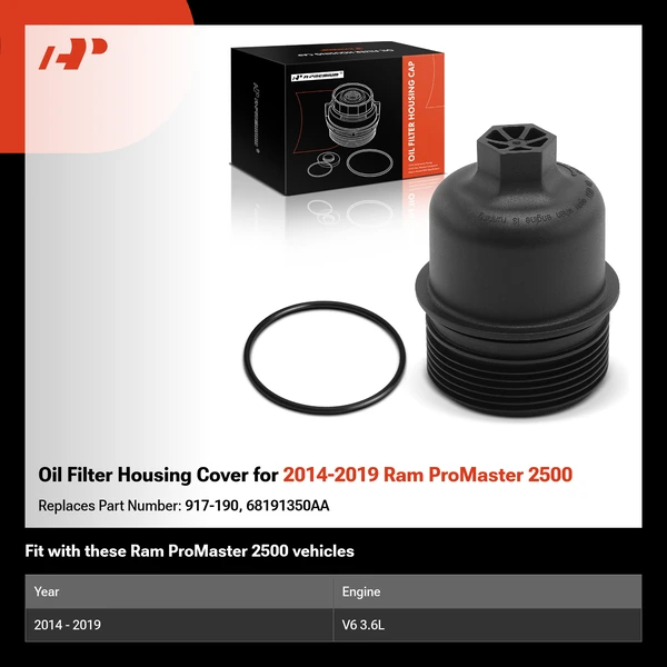 Oil Filter Housing Cover for 2014-2019 Ram ProMaster 2500