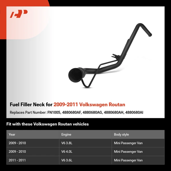 Fuel Filler Neck for 2009-2011 Volkswagen Routan