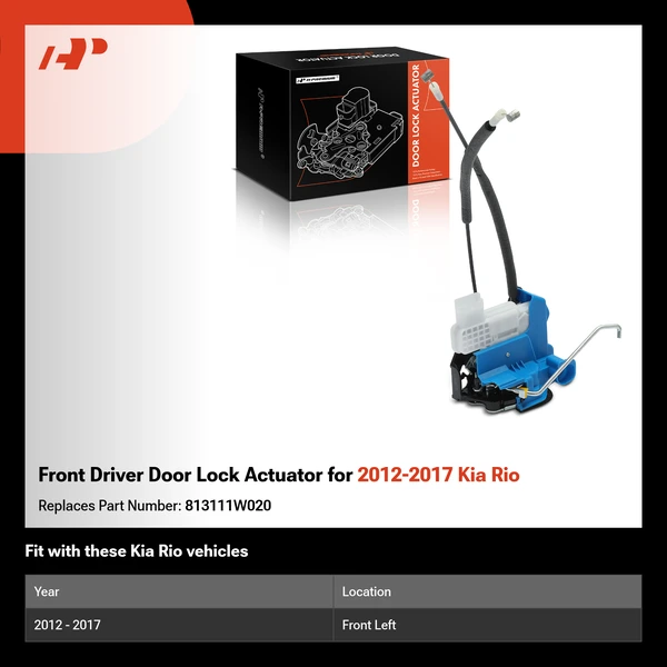 Front Driver Door Lock Actuator for 2012-2017 Kia Rio