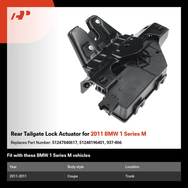 Rear Tailgate Lock Actuator for 2011 BMW 1 Series M