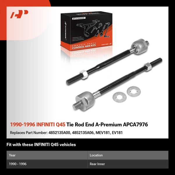 1990-1996 INFINITI Q45 Tie Rod End A-Premium APCA7976
