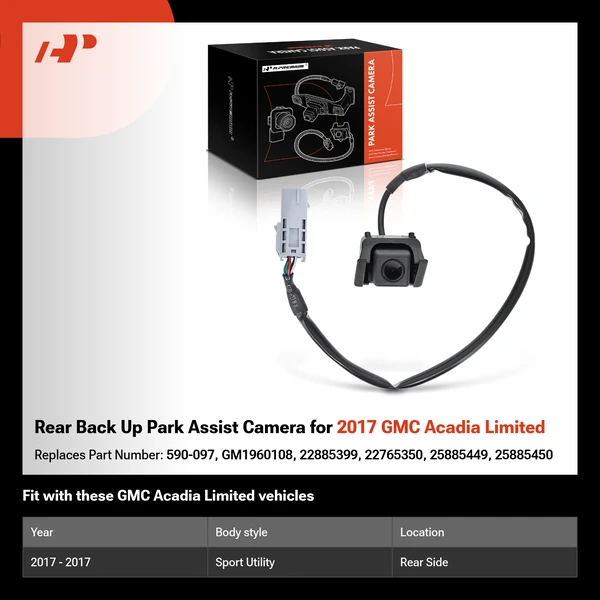 Rear Back Up Park Assist Camera for 2017 GMC Acadia Limited