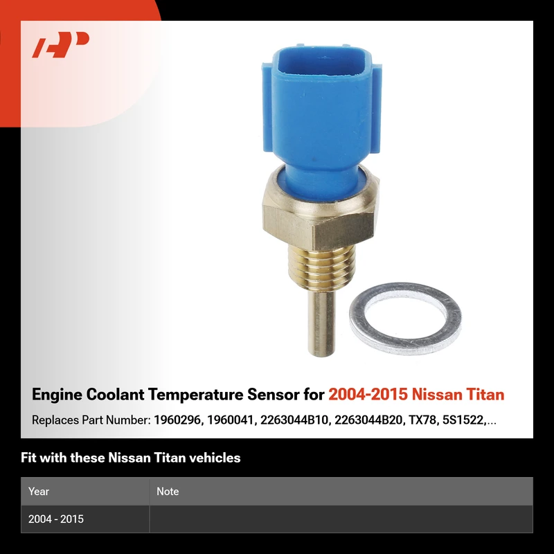 Engine Coolant Temperature Sensor for 2004-2015 Nissan Titan