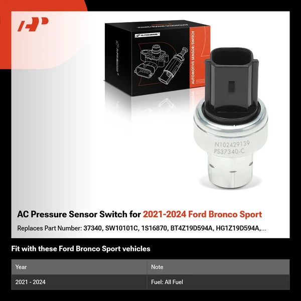 AC Pressure Sensor Switch for 2021-2024 Ford Bronco Sport
