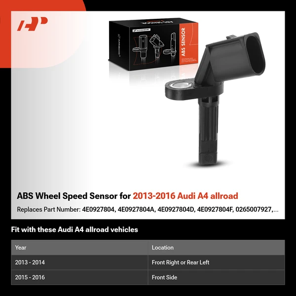 ABS Wheel Speed Sensor for 2013-2016 Audi A4 allroad