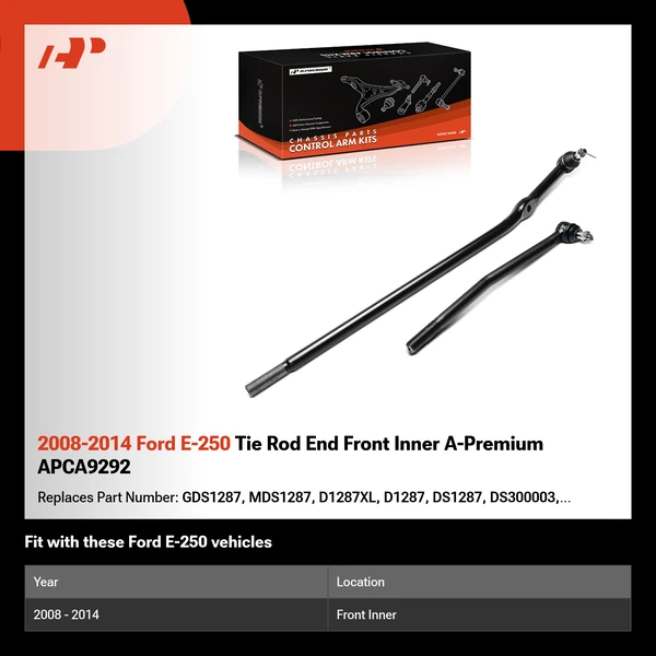 2008-2014 Ford E-250 Tie Rod End Front Inner A-Premium APCA9292