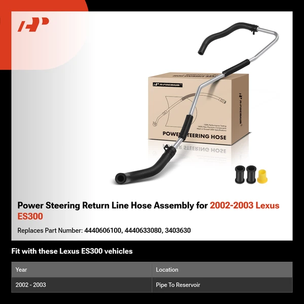 Power Steering Return Line Hose Assembly for 2002-2003 Lexus ES300