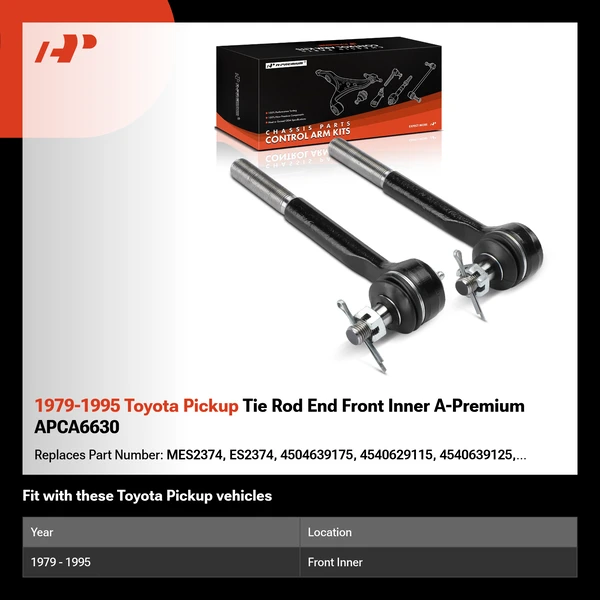 1979-1995 Toyota Pickup Tie Rod End Front Inner A-Premium APCA6630