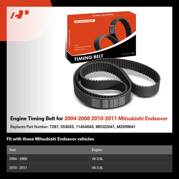 Engine Timing Belt for 2004-2008 2010-2011 Mitsubishi Endeavor