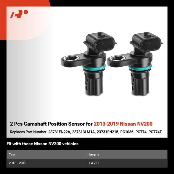 2 Pcs Camshaft Position Sensor for 2013-2019 Nissan NV200