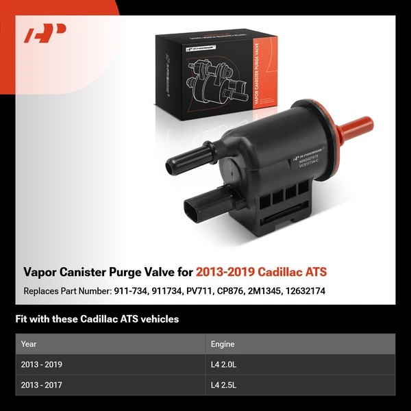 Vapor Canister Purge Valve for 2013-2019 Cadillac ATS