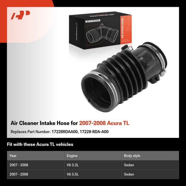 Air Cleaner Intake Hose for 2007-2008 Acura TL