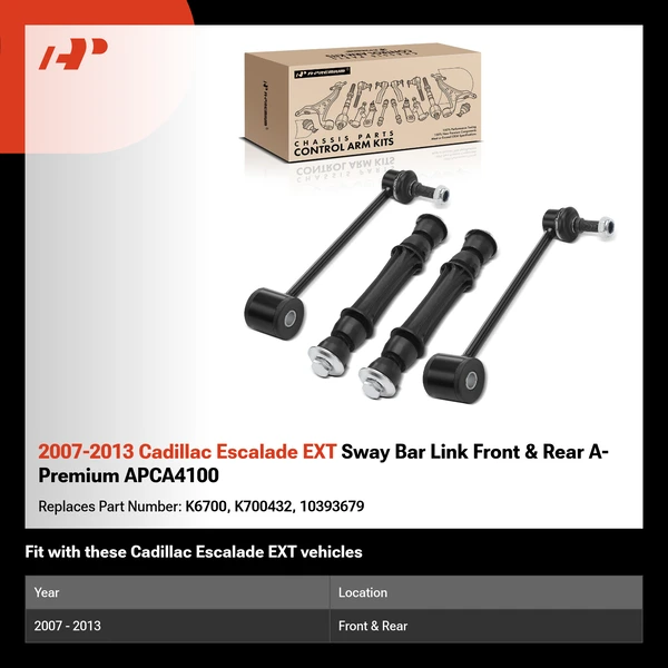 2007-2013 Cadillac Escalade EXT Sway Bar Link Front & Rear A-Premium APCA4100