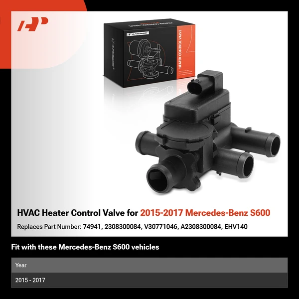 HVAC Heater Control Valve for 2015-2017 Mercedes-Benz S600