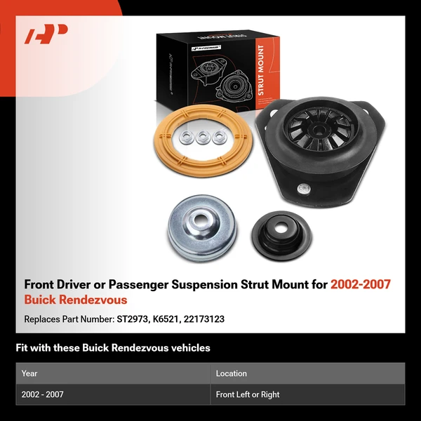 Front Driver or Passenger Suspension Strut Mount for 2002-2007 Buick Rendezvous
