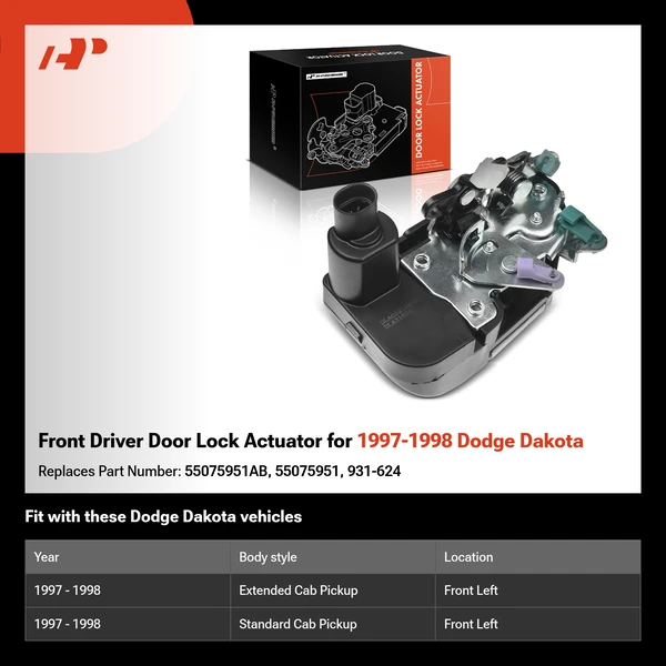 Front Driver Door Lock Actuator for 1997-1998 Dodge Dakota