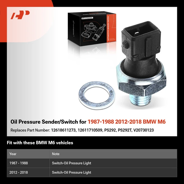Oil Pressure Sender/Switch for 1987-1988 2012-2018 BMW M6