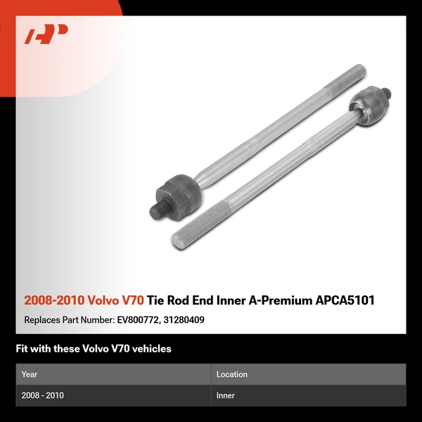 2008-2010 Volvo V70 Tie Rod End Inner A-Premium APCA5101