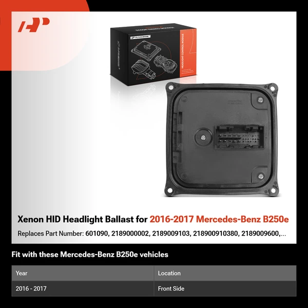 Xenon HID Headlight Ballast for 2016-2017 Mercedes-Benz B250e