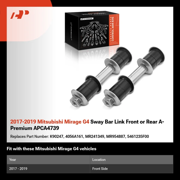 2017-2019 Mitsubishi Mirage G4 Sway Bar Link Front or Rear A-Premium APCA4739