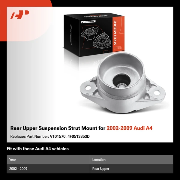Rear Upper Suspension Strut Mount for 2002-2009 Audi A4