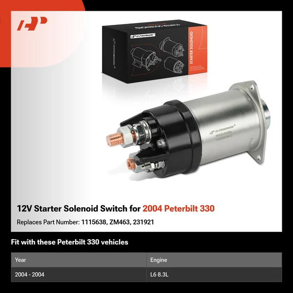 12V Starter Solenoid Switch for 2004 Peterbilt 330