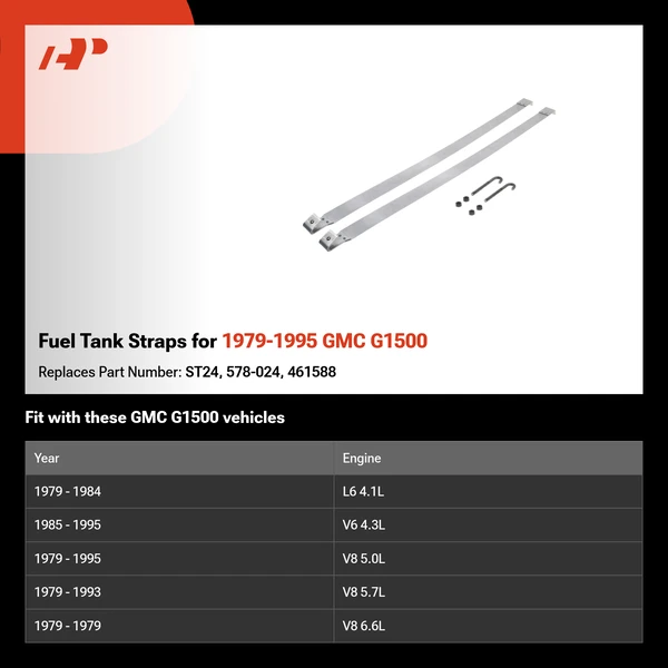 Fuel Tank Straps for 1979-1995 GMC G1500