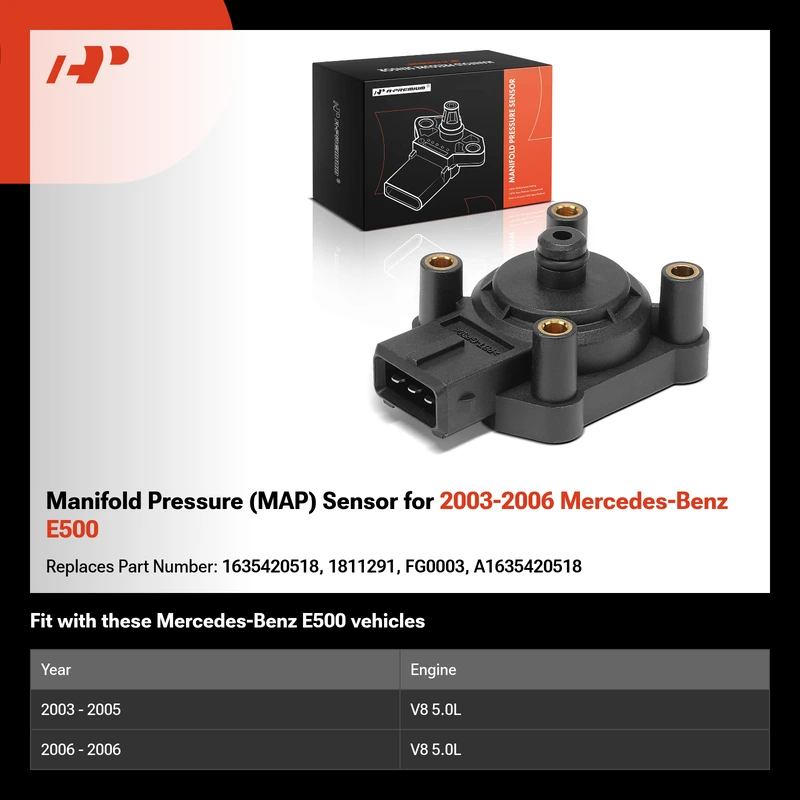 Manifold Pressure (MAP) Sensor for 2003-2006 Mercedes-Benz E500