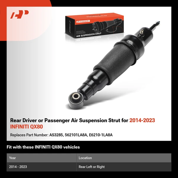 Rear Driver or Passenger Air Suspension Strut for 2014-2023 INFINITI QX80