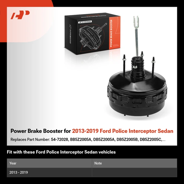 Power Brake Booster for 2013-2019 Ford Police Interceptor Sedan