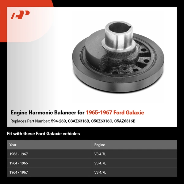 Engine Harmonic Balancer for 1965-1967 Ford Galaxie