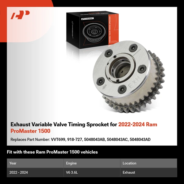 Exhaust Variable Valve Timing Sprocket for 2022-2024 Ram ProMaster 1500