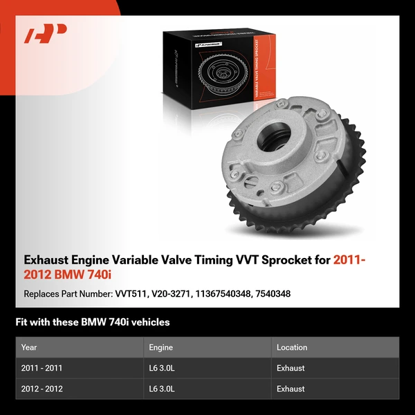 Exhaust Engine Variable Valve Timing VVT Sprocket for 2011-2012 BMW 740i