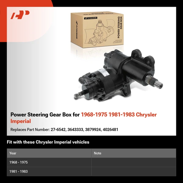 Power Steering Gear Box for 1968-1975 1981-1983 Chrysler Imperial