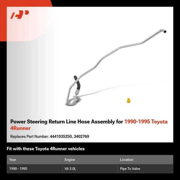 Power Steering Return Line Hose Assembly for 1990-1995 Toyota 4Runner