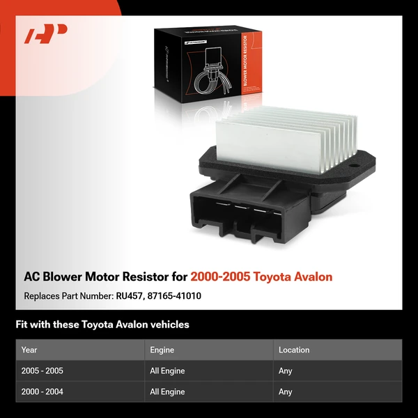 AC Blower Motor Resistor for 2000-2005 Toyota Avalon