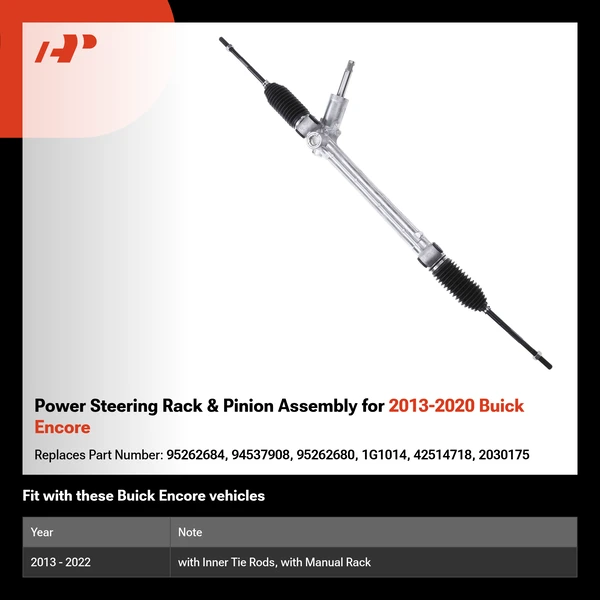 Power Steering Rack & Pinion Assembly for 2013-2020 Buick Encore
