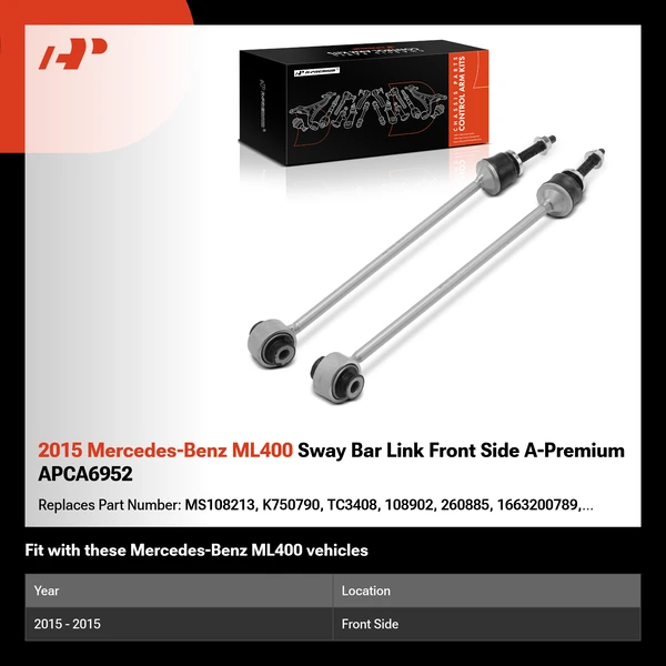 2015 Mercedes-Benz ML400 Sway Bar Link Front Side A-Premium APCA6952