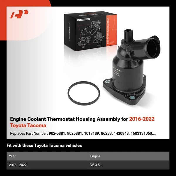 Engine Coolant Thermostat Housing Assembly for 2016-2022 Toyota Tacoma