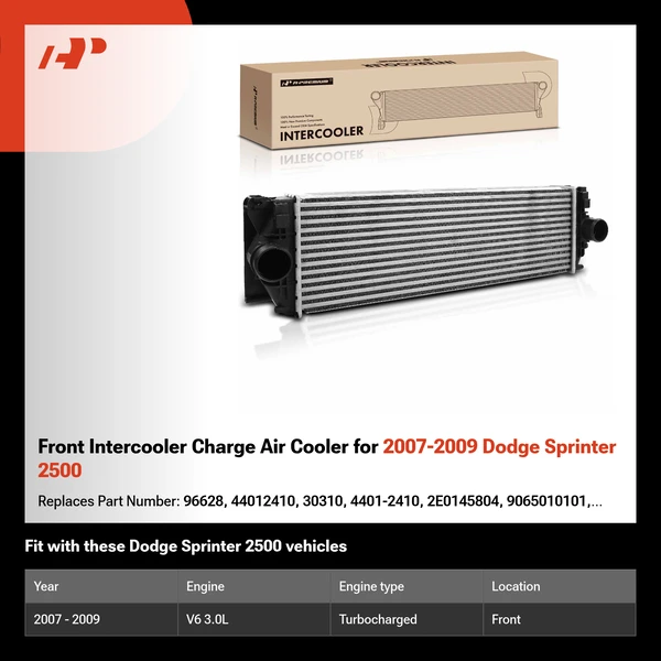 Front Intercooler Charge Air Cooler for 2007-2009 Dodge Sprinter 2500