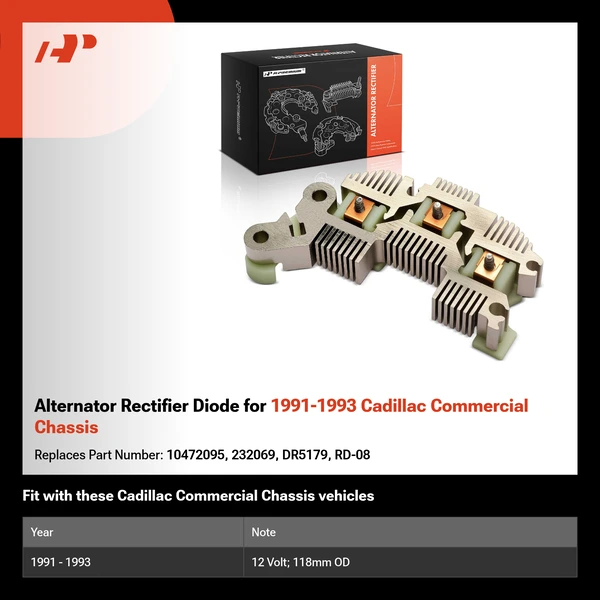 Alternator Rectifier Diode for 1991-1993 Cadillac Commercial Chassis