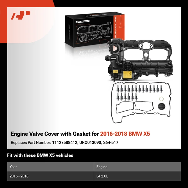 Engine Valve Cover with Gasket for 2016-2018 BMW X5
