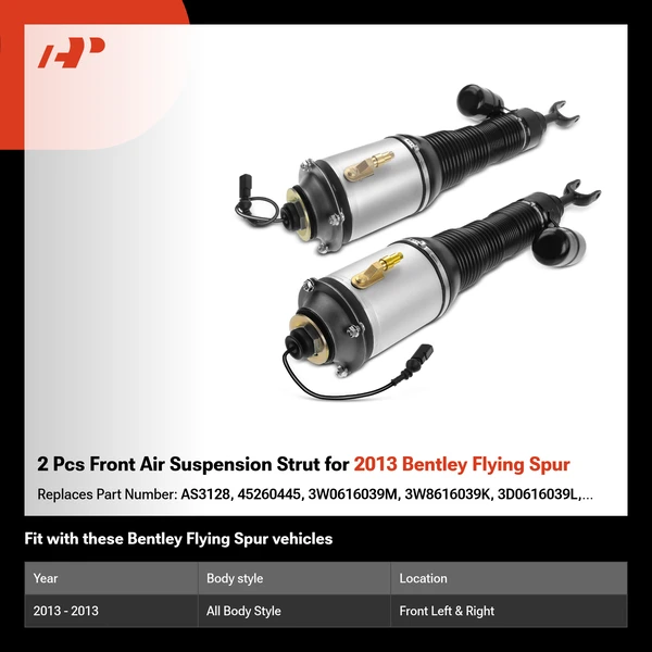 2 Pcs Front Air Suspension Strut for 2013 Bentley Flying Spur