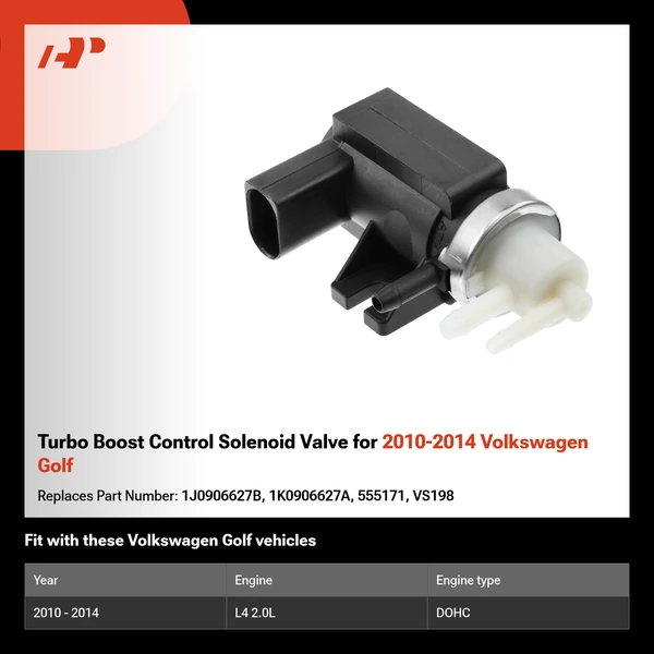 Turbo Boost Control Solenoid Valve for 2010-2014 Volkswagen Golf