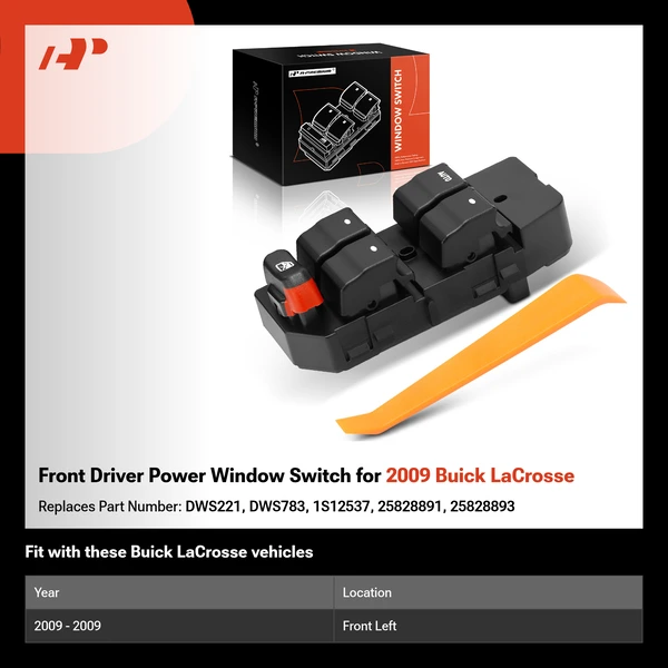 Front Driver Power Window Switch for 2009 Buick LaCrosse