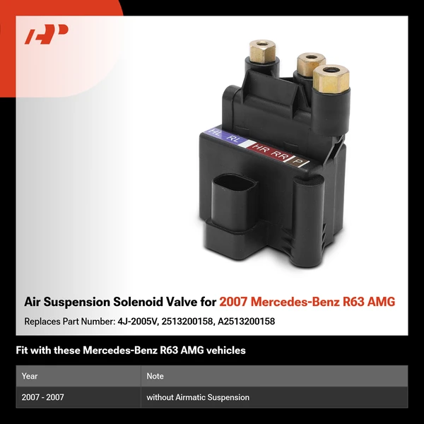 Air Suspension Solenoid Valve for 2007 Mercedes-Benz R63 AMG